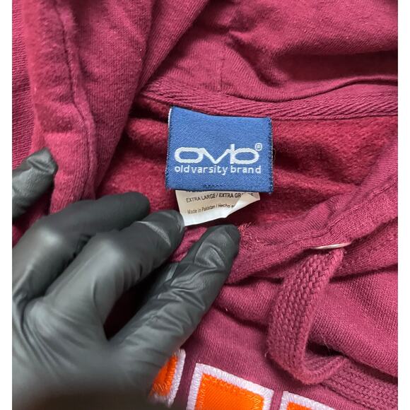 VT Virginia Tech Hokies Embroidered Maroon XL Hoodie Sweatshirt Front Pocket - Picture 6 of 11